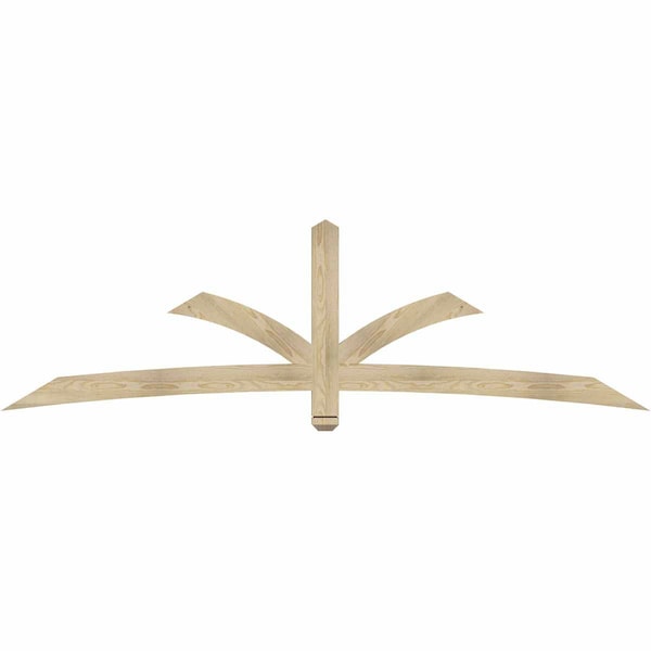 Ekena Millwork Davenport Rough Sawn Timber Gable Bracket, Douglas Fir, 96"W x 28"H x 2"D x 4"F, 7/12 Pitch GBW096X28X0204DAV00RDF - main